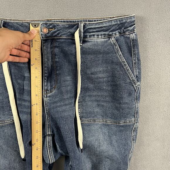 Judy Blue Pants Mens 18W Blue Gobble 2.0 High Waist Elastic Denim Joggers - Picture 10 of 12